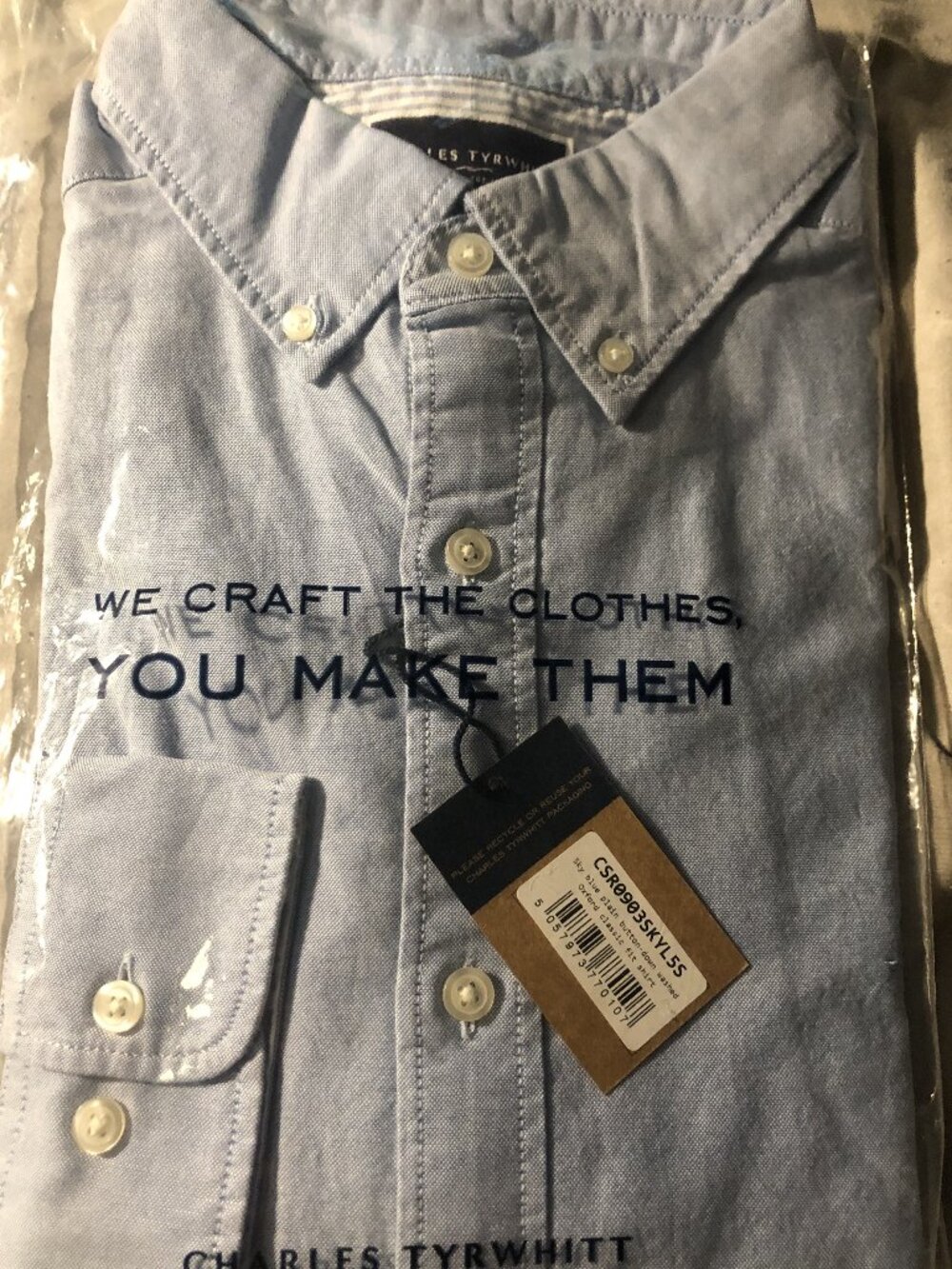 Charles Tyrwitt Long Sleeve Oxford Cotton Button Down (OCBD)
